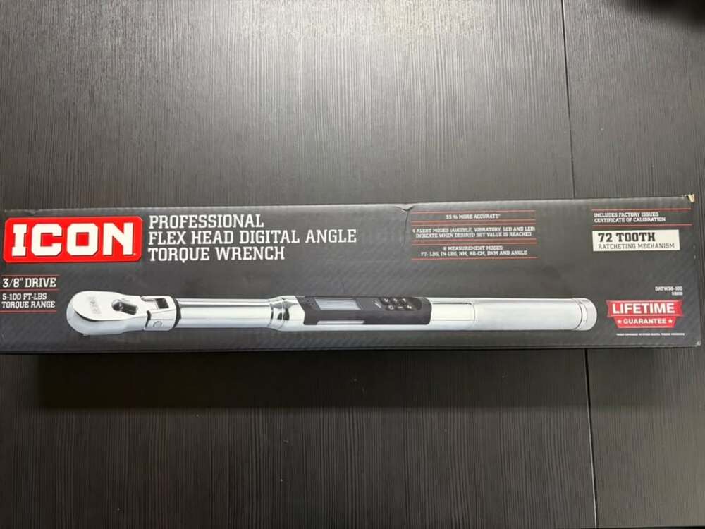 ICON (DATW38-100) Professional Flex Head Digital Angle Torque Wrench 3/8" SEALED